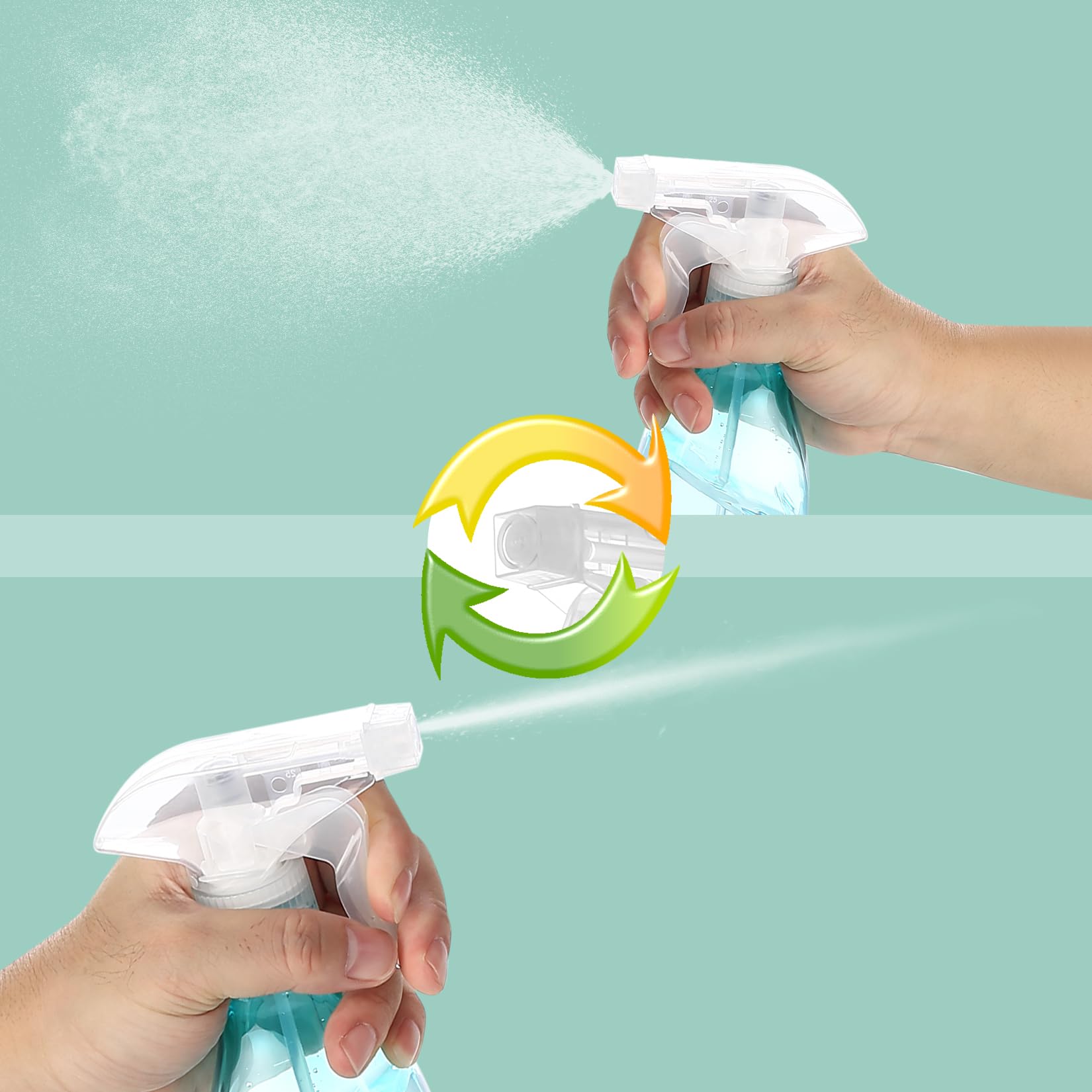 Botellas de Spray 450ml 2 Pzas Pulverizador de Agua para Plantas Plástico Recargable