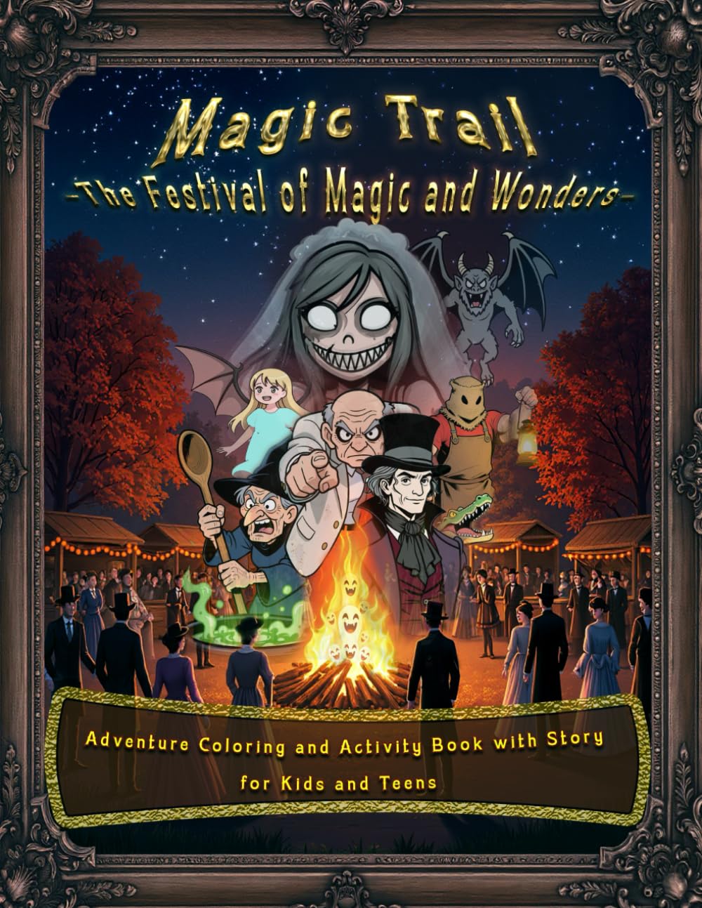 Magic Trail – The Festival of Magic and Wonders: Adventure Coloring and Activity Book with Story for Kids and Teens