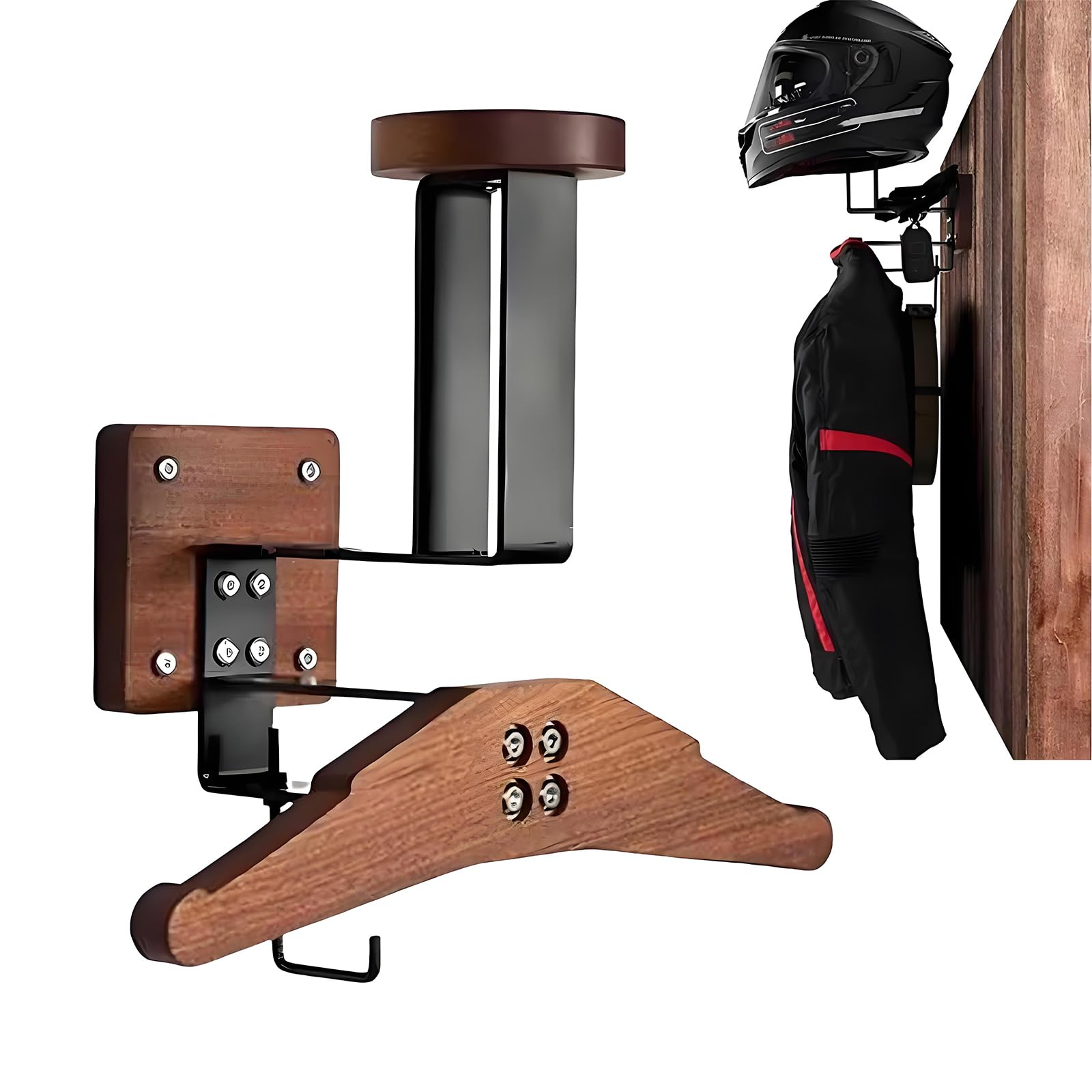 Motorrad Helm Halterung Wand,Helm Wandhalter,Helmaufhänger,Platzsparend,Jacke Kleiderbügel Platte Carrier Organizer Rack,für Taktische Weste,Baseball,Perücke