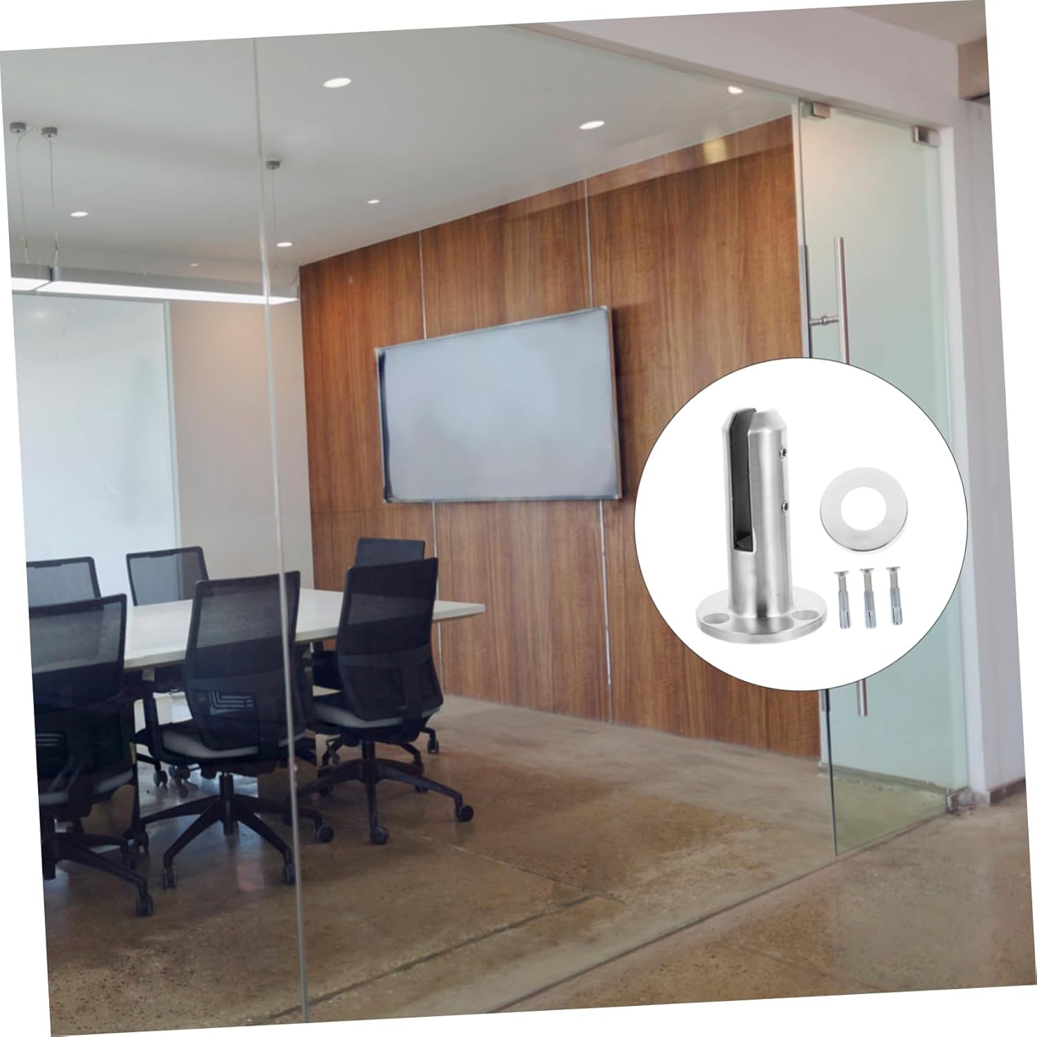 1Set Floor Glass Clip Clamp for Secure Mounting Durable and Easy to Install for Glass Panels Fences Balustrades and Pool Areas Resistant Design