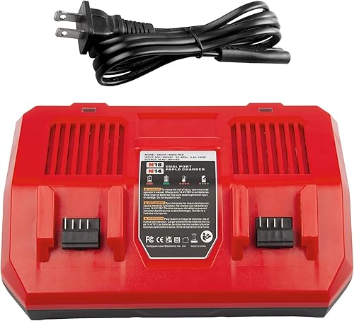 Miniatura 8 de Cargador rápido M12 y M18 de repuesto para Milwaukee 12V-18V XC de iones de litio de herramientas de batería