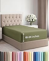 Vista 132 de Sábana bajera extra profunda tamaño Queen – Sábana bajera individual de lujo para hotel solamente – Se adapta fácilmente a colchones de 18 a 24