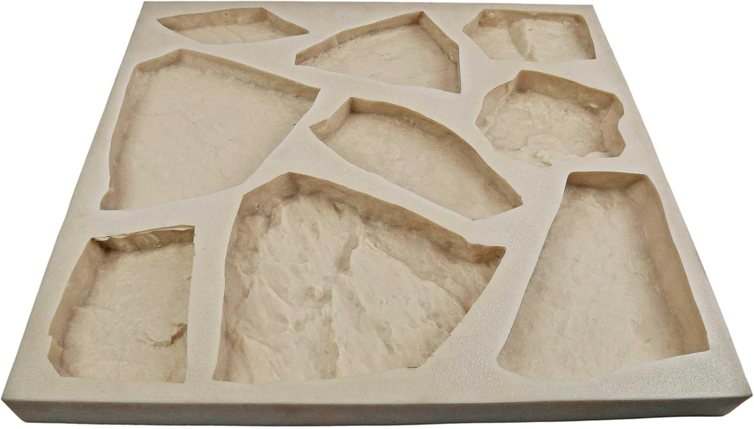 Stone Veneer Rubber Mold for Concrete, Fieldstone Flat Mold, Version 5