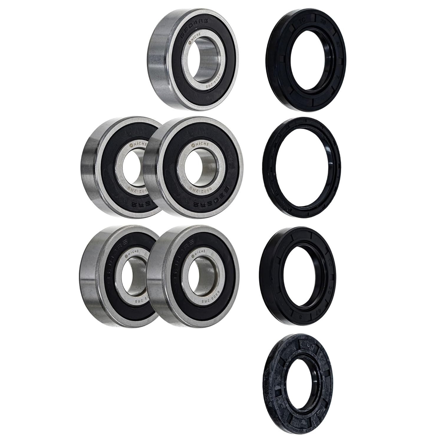NICHE Wheel Bearing Seal Kit for Honda V30 Magna Interceptor 500 6204-2RS 6302-2RS 6303-2RS