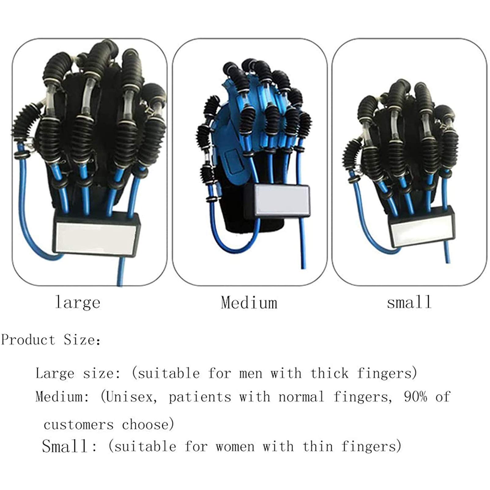 Dispositivo De Entrenamiento De Dedos, Guantes De Robot De Rehabilitación, Flexión Y Extensión Ortopédica De Dedos, para Pacientes con Hemiplejía por Accidente Cerebrovascular