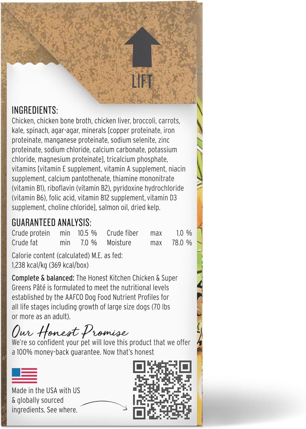 The Honest Kitchen Human Grade Butcher Block Pâté: Chicken & Super Greens Wet Dog Food, 10.5 oz (Pack of 6)