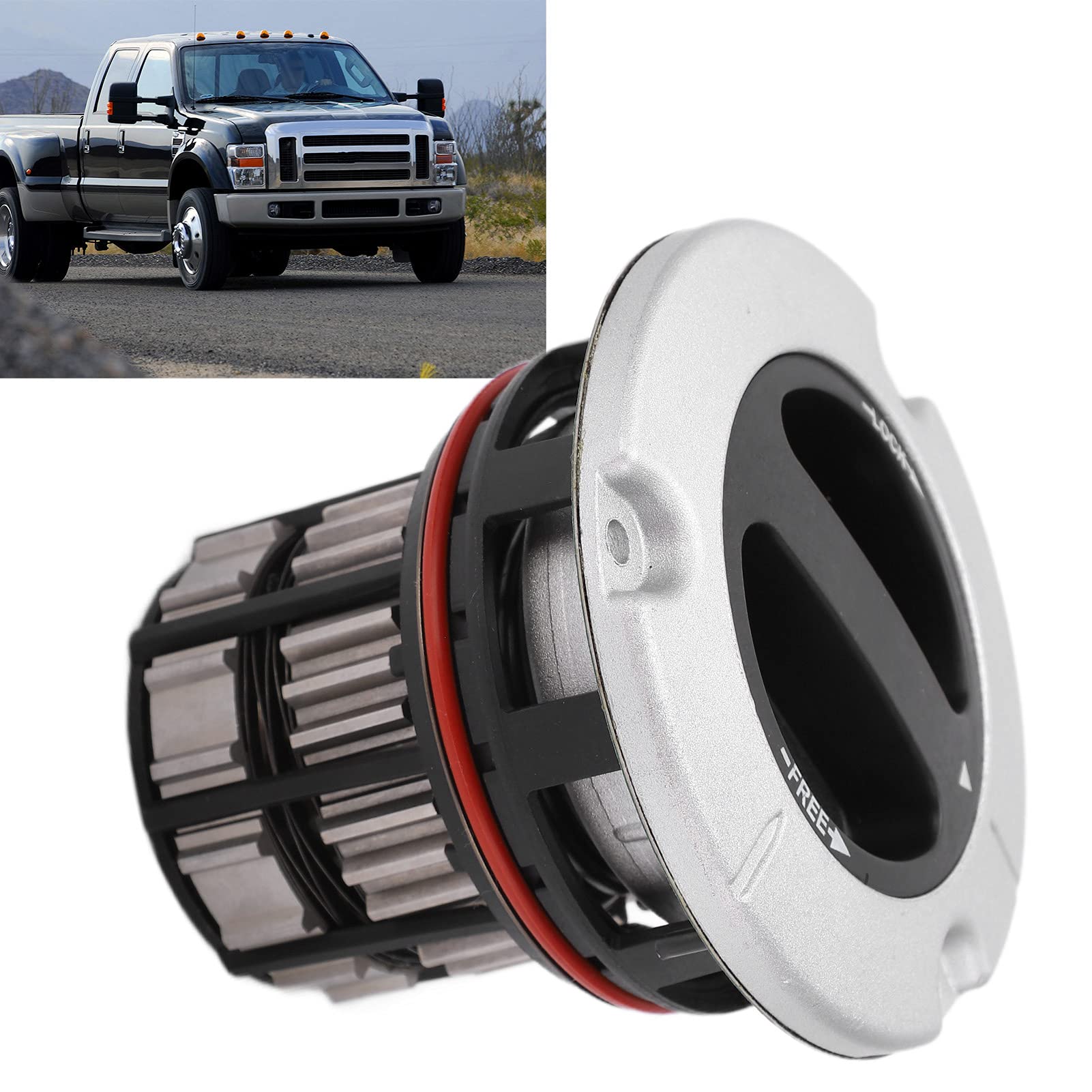 Dilwe Blokada Piasty Przedniej Blokada Piasty Koła AC3Z3B396A Stop Aluminium Żelazo Automatyczna Zespołu Przywraca Bezpośrednie Dopasowanie 4WD do Forda F450 F550 2005 2010
