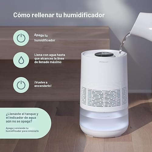 Miniatura 9 de BLUEAIR Humidificador inteligente prémium para habitaciones grandes, dormitorios, mejor sueño con tecnología de niebla invisible evaporativa,