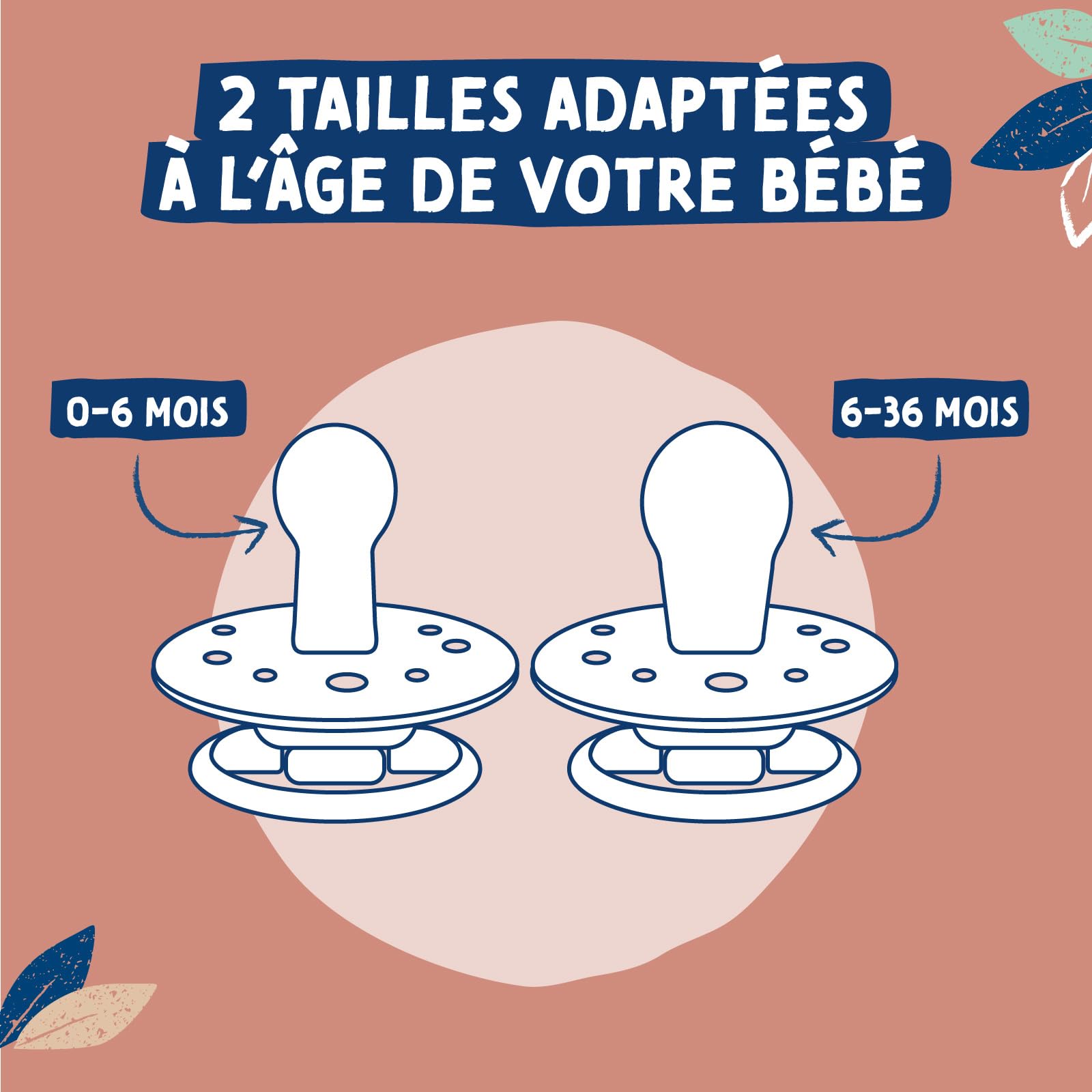 DODIE Sucettes Rondes GAÏA, tetine pour bébé, 6-36 mois, Vert, Lot de 2 - 5