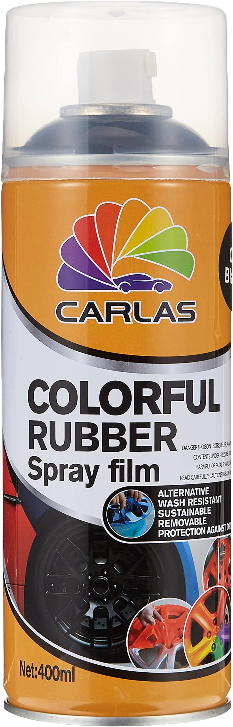 Carlas 400 ml Removable Rubber Spray Film Black