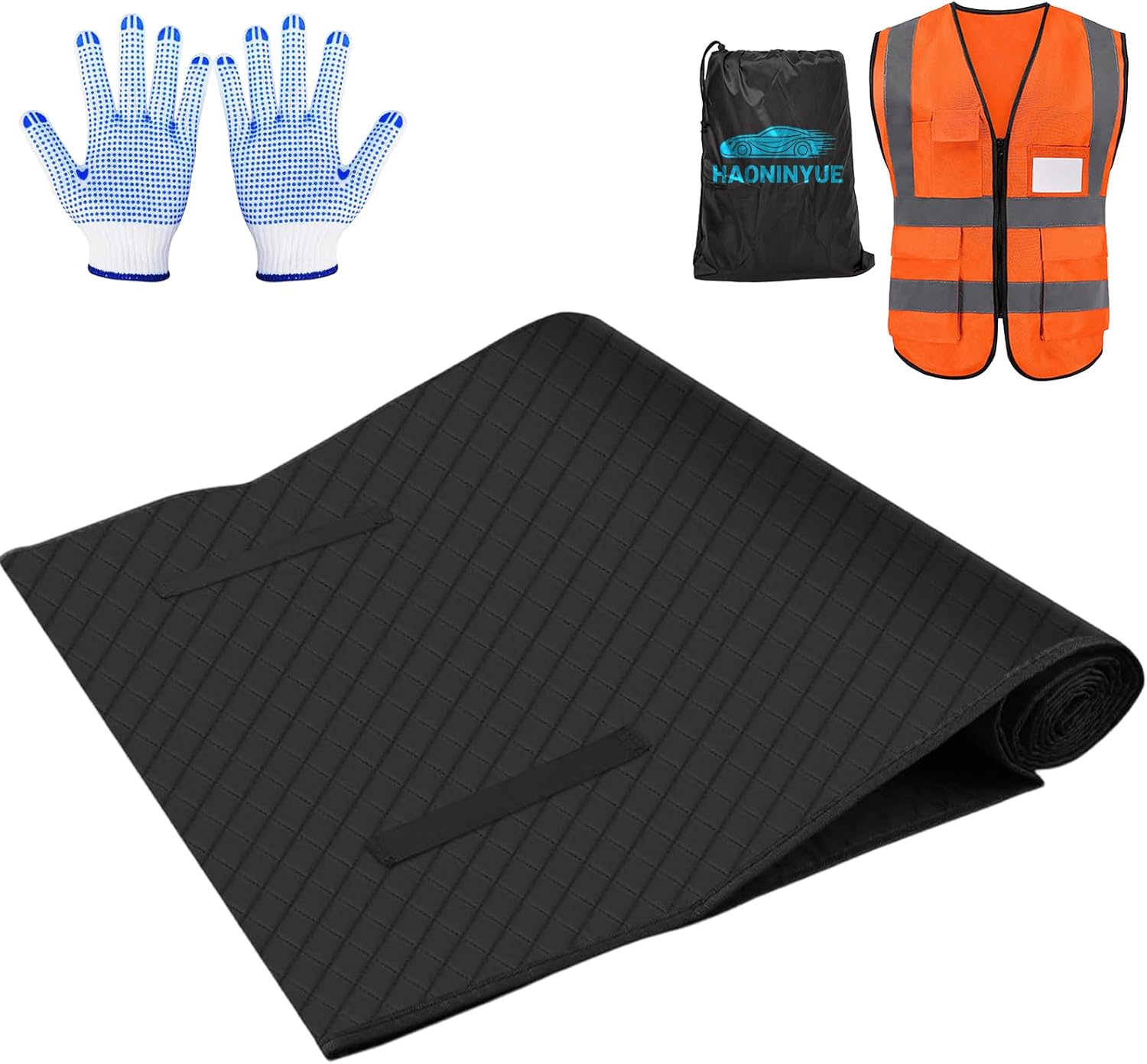 Upgraded 60"x28" Magic Rolling Creeper Mat–for Low Clearance Vehicles, Long-Haul Trucks & Uneven Surfaces | Foldable Two-Layer Design with Storage Bag for Auto Repair, Garage & Roadside Maintenance