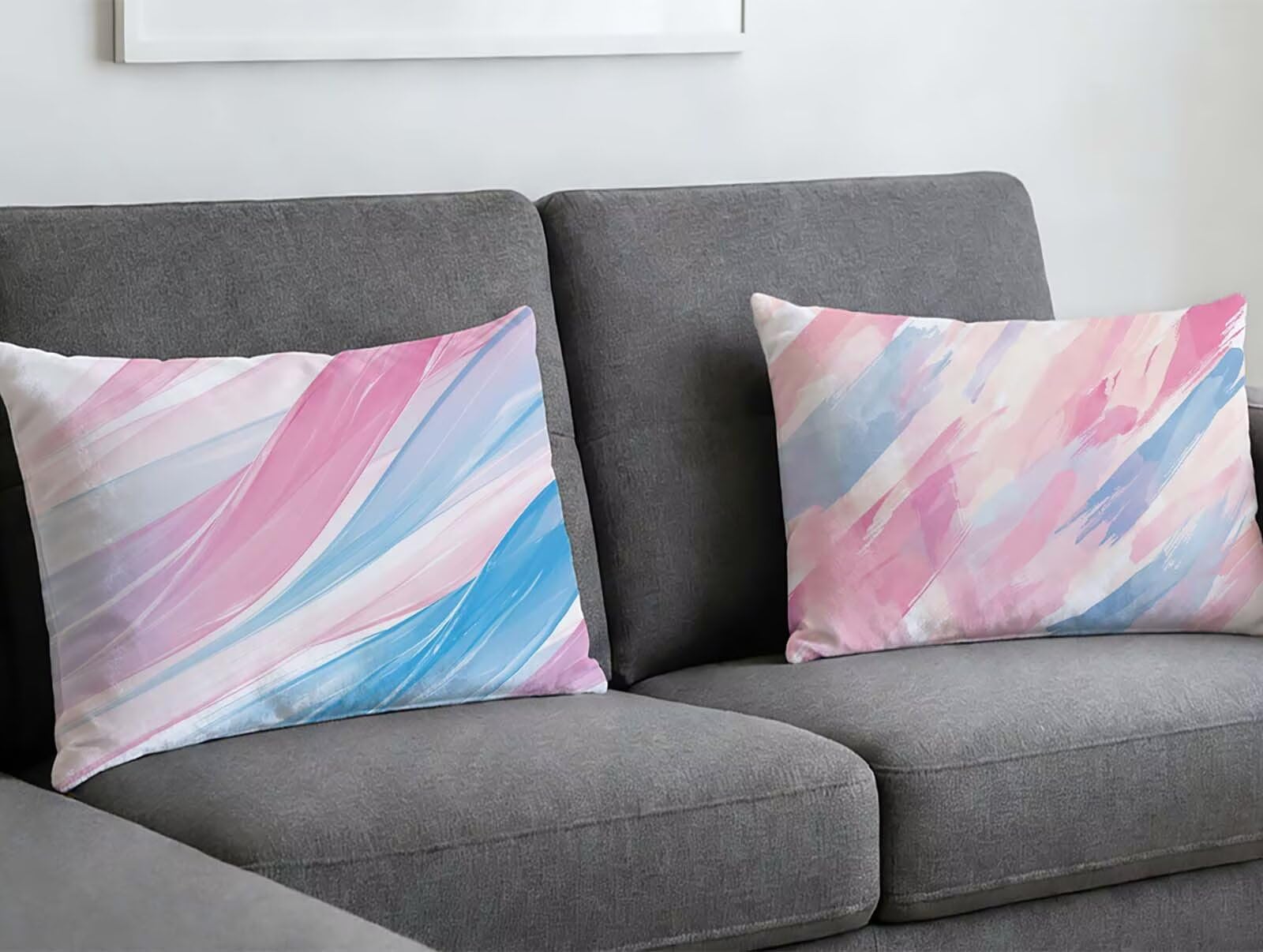 Housse de coussin 40x80 lot de 2 en velours rectangulaire moderne O-372LQ