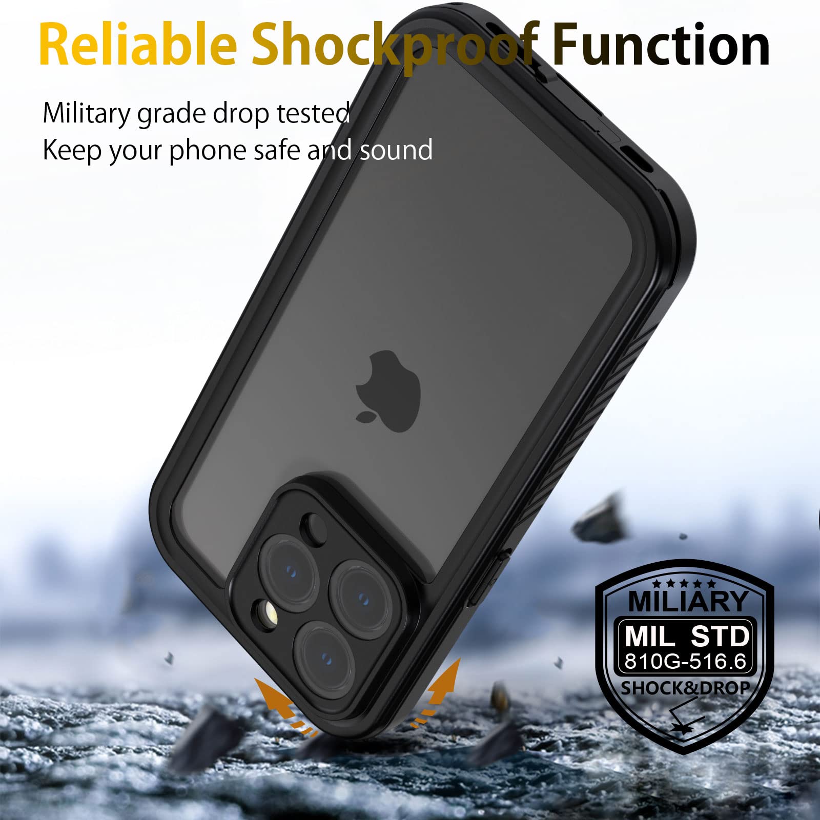 Amazon.co.jp: UMITTOS iPhone 14 Pro Max ケース 防水 傷防止 全身耐