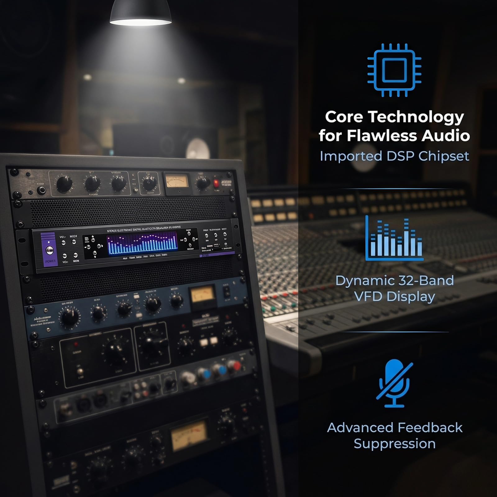 Digitaler Grafik-equalizer, Hifi-audio-equalizer Mit Bluetooth, Lautstärkeregelung, 32-segment-musikspektrumanzeige, Fernbedienung, 12 Rhythmusmustern Für Aufnahmestudios C