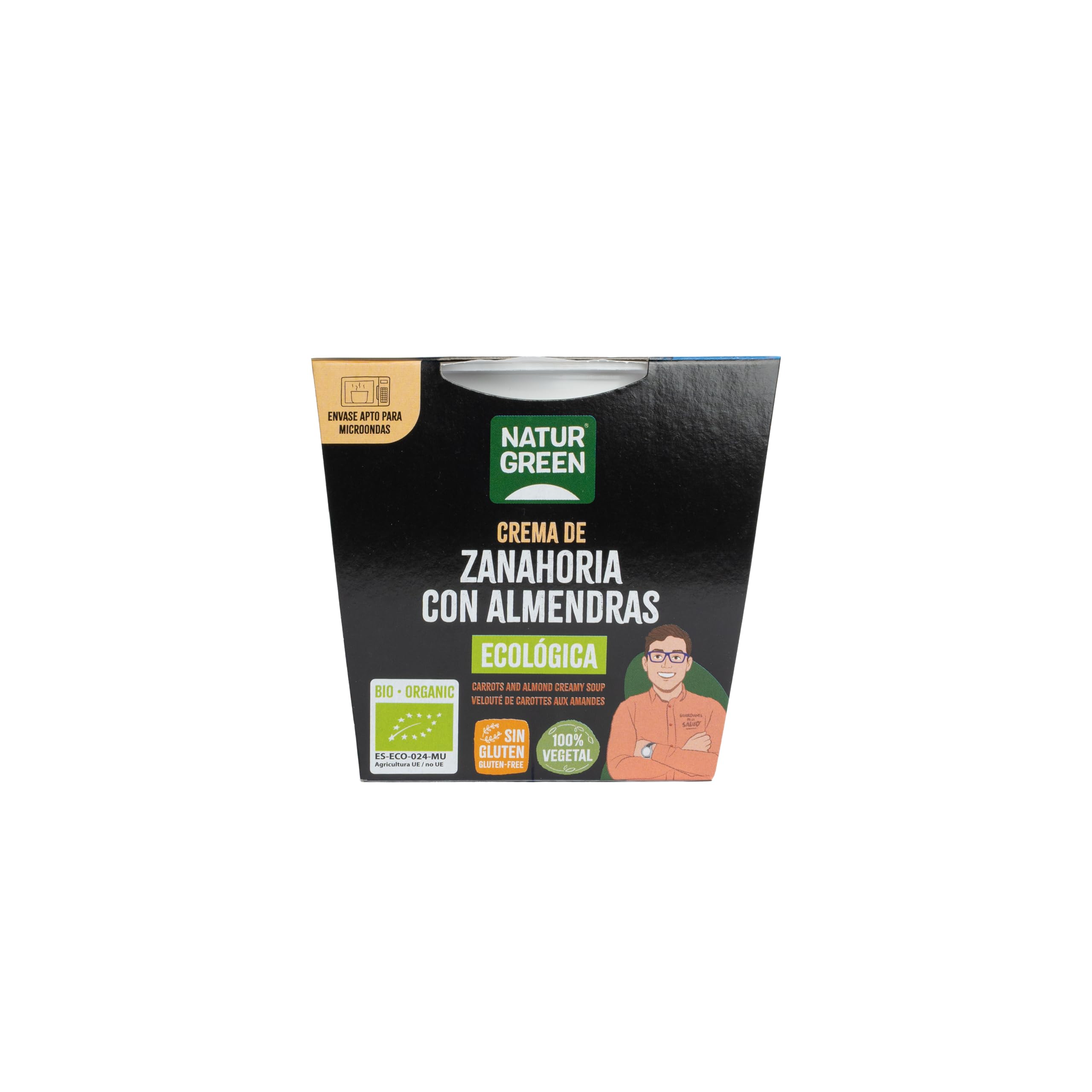 NaturGreen Crema Zanahoria con almendras Pack 6 unidades