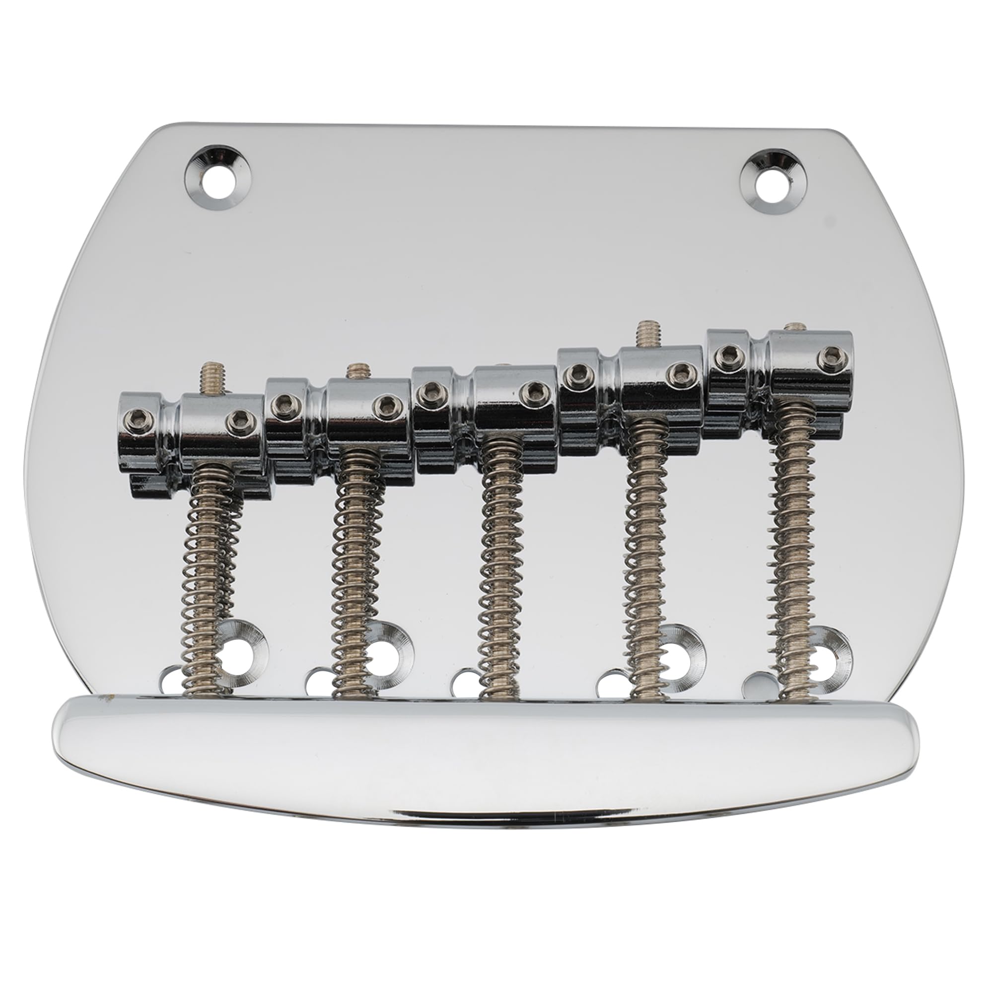 Musiclily Pro 16mm Stahl 5-Saiter Bass Steg Bridge für Musicman Style Bass, Chrom