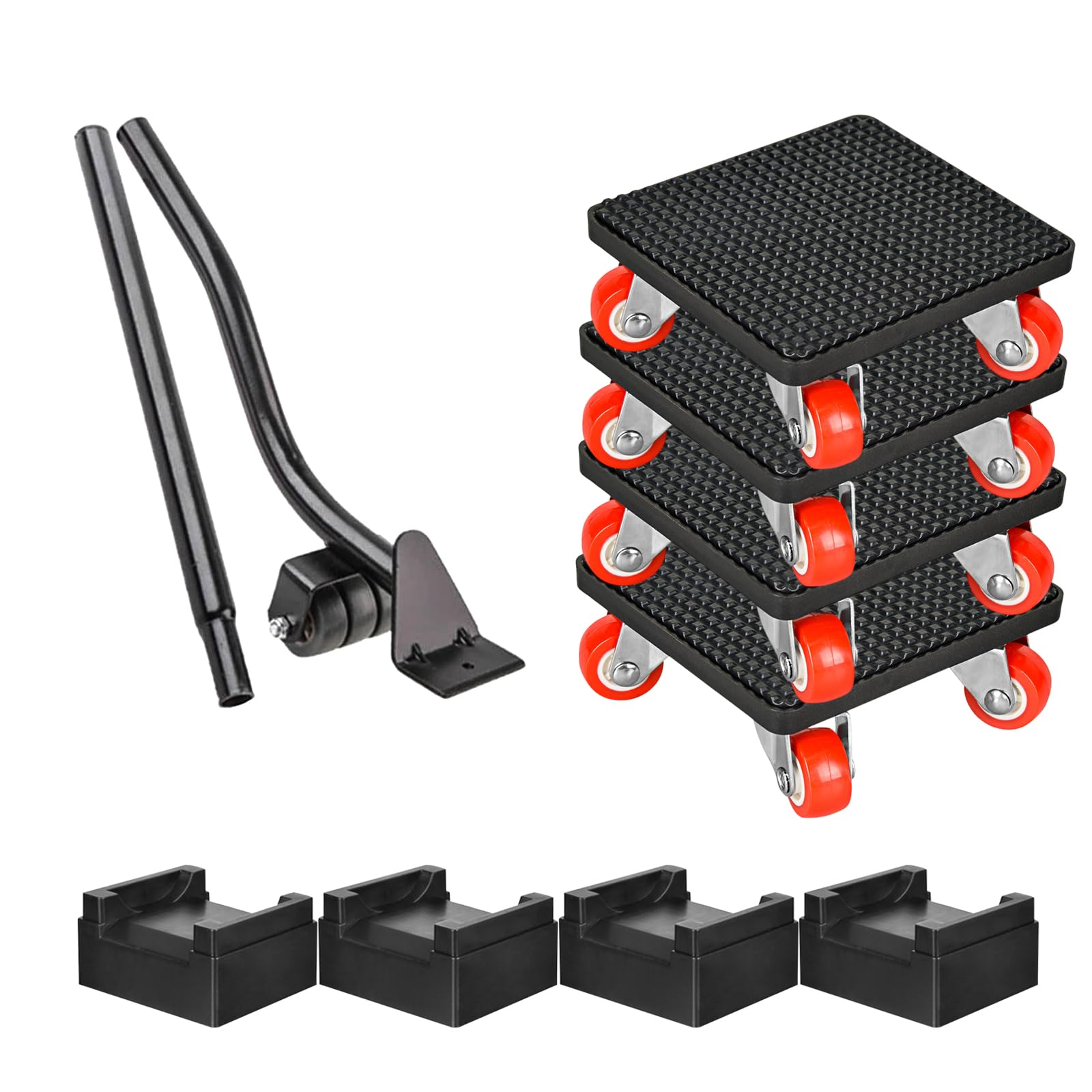 Furniture Movers for Heavy Items, Furniture Moving Wheels with Lifter and Height Adjusters, 360° Rotation Wheels for Smooth Moving, Appliance Sliders for Washing Machine, Sofa, Heavy Furnitures