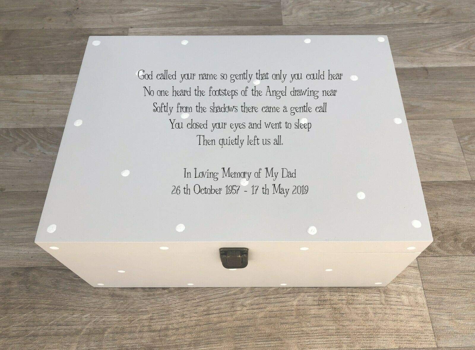Mum - Memory box personalizzabile, con scritta "Mam", misura grande, personalizzabile