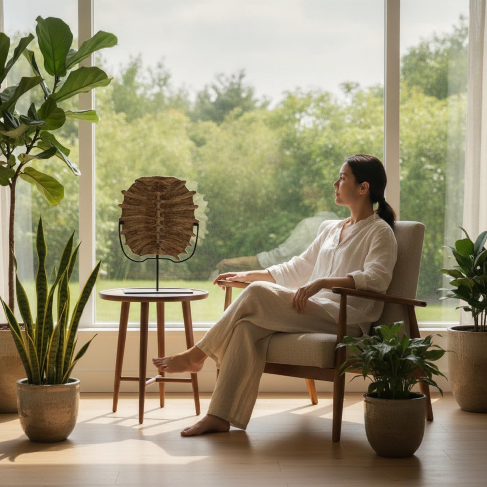 Adorno con Soporte Estilo Chino Pieza Exhibición Envejecido coración para Salón, Estudio