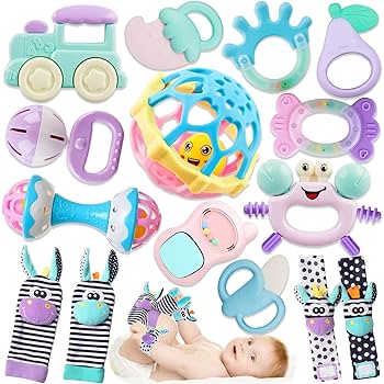 Amazon.com: Baby Rattles 0-6 Months: Baby Toys Rattles for