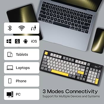 MechLands AJAZZ AK980 ほぼ新品! Amazon.com: MechLands AJAZZ AK980 96% USB-C/BT5.0/2.4GHz