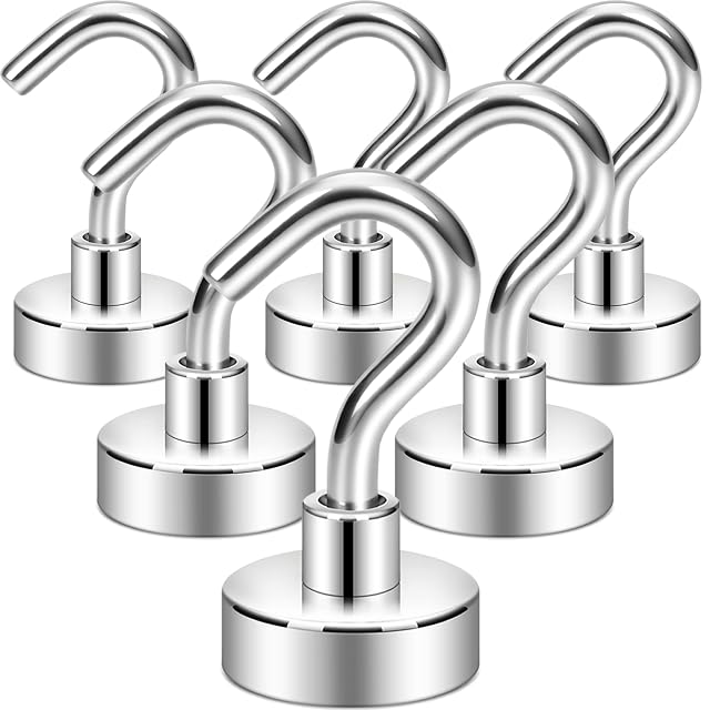 Neosmuk Magnetic Hooks Cruise Ship Essentials 30lb Heavy Duty Magnetic Hooks for Cruise Cabins Refrigerator Grill Hanging and