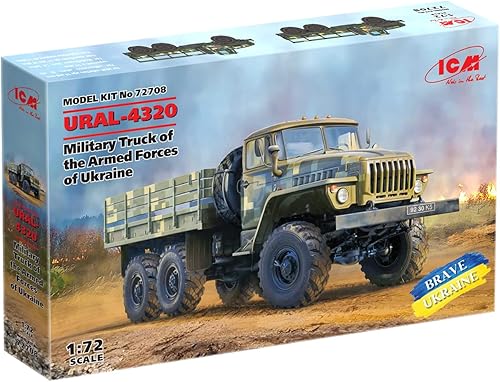 ICM 72708 - URAL-4320, Camión Militar de las Fuerzas Armadas de Ucrania - Escala 172