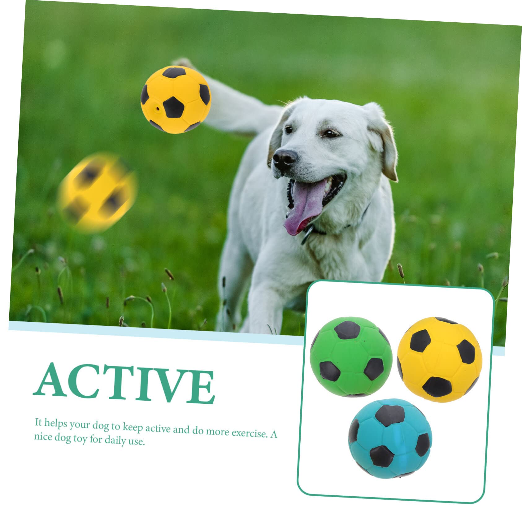 Mipcase 12stücke Interaktive Spielzeuge Für Hunde Weiche Molar-funktionale Fußball-kauspielzeuge Quietscher Für Welpen Und Aktive Spielzeiten
