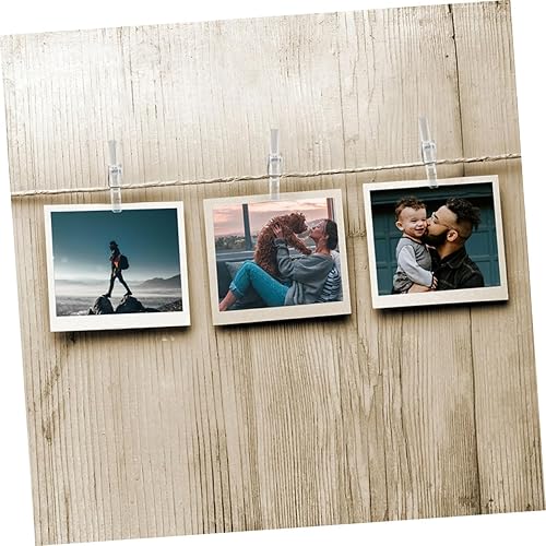 Miniatura 2 de Juego de pinzas de plástico para colgar ropa, fotos, manualidades, 100 piezas, color blanco