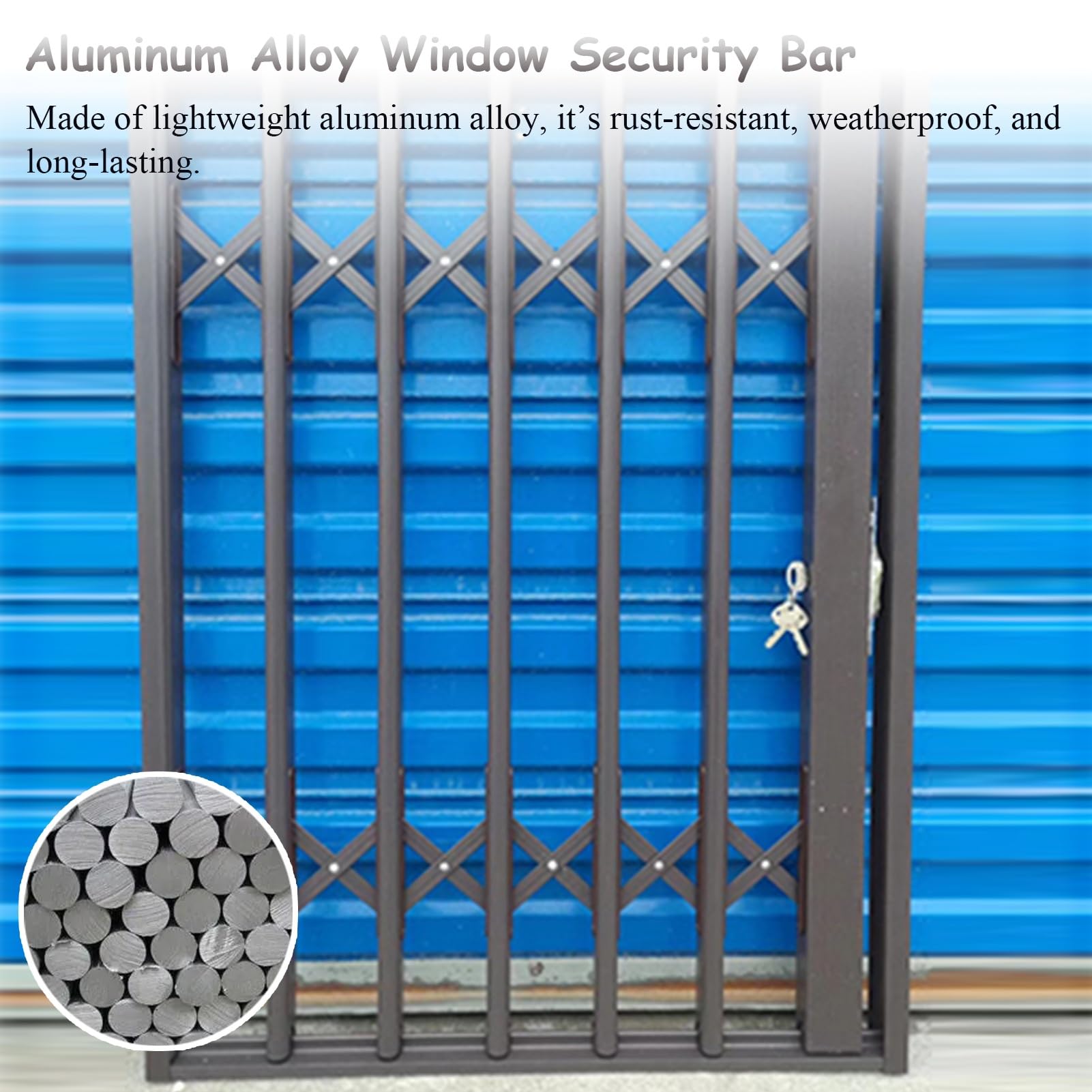 Tope de puerta antirrobo plegable para ventana de seguridad para niños, 60 x 110 cm, protege a los niños con ventana segura