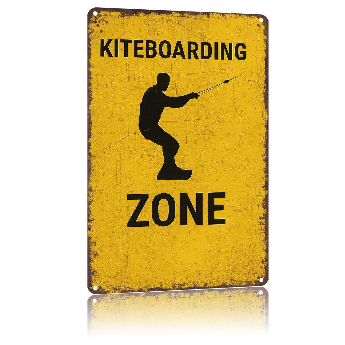 KWQDOZF Funny Metal Signs Poster 8x12inch Kiteboarding Zone Sign Aluminum Sign Wall Art For Home Room Bedroom Office Decor