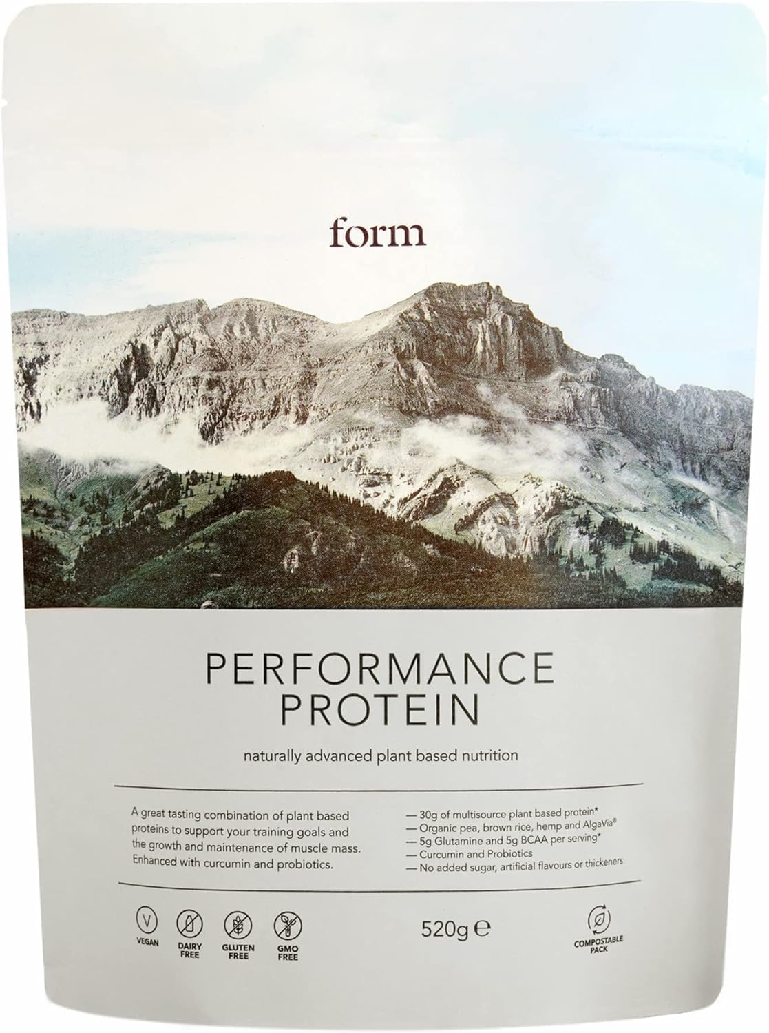 Form Performance Protein - Polvere di proteine vegane - Profilo aminoacidico completo con BCAA ed enzimi digestivi - Perfetto per Post-Allenamento (Cioccolato e Arachidi)