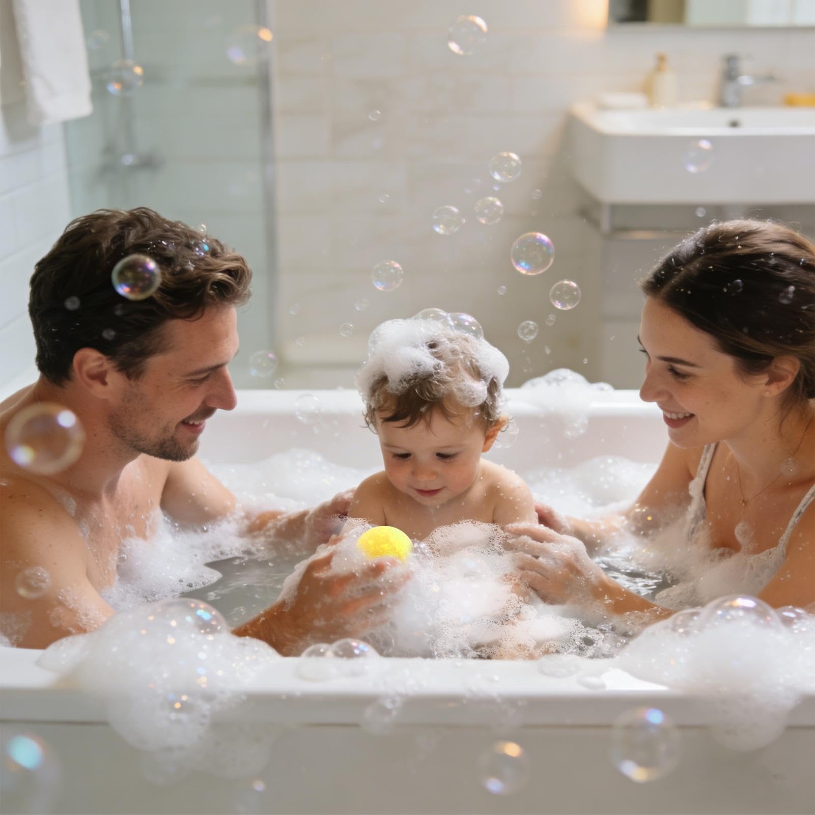 Bath Toys - Sea Salt, 7.48 Inches Bathtub Salt Ball, Planet Bath Bombs, Bathe Fizz Balls | Natural Plant Extracts, Gentle Skin Care | Baths Toys Uses For Kids Baths Fun, Relaxation