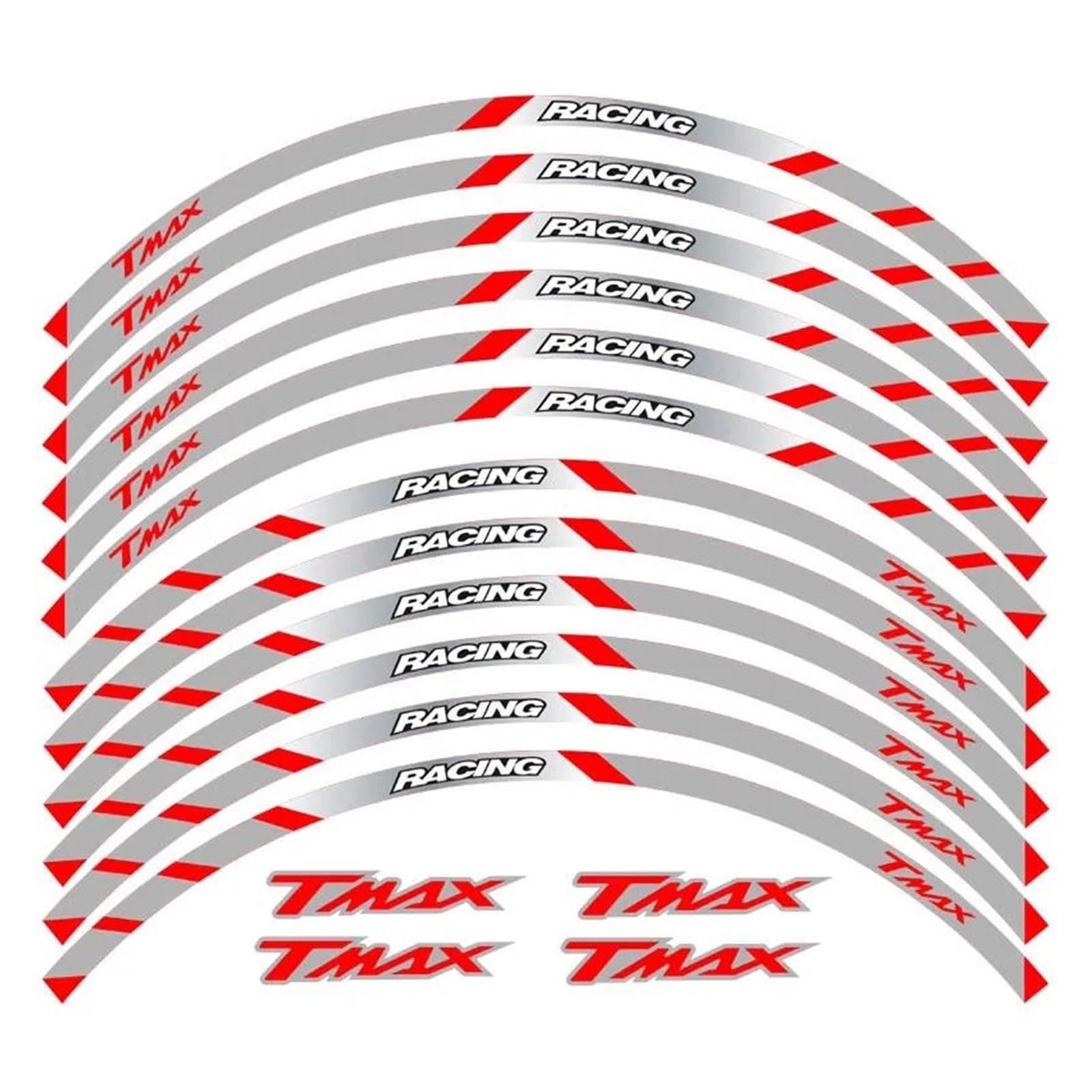 Motorcycle Front and Rear Wheels Edge Outer Rim Sticker Reflective Stripe Wheel Decals for Yamaha Tmax
