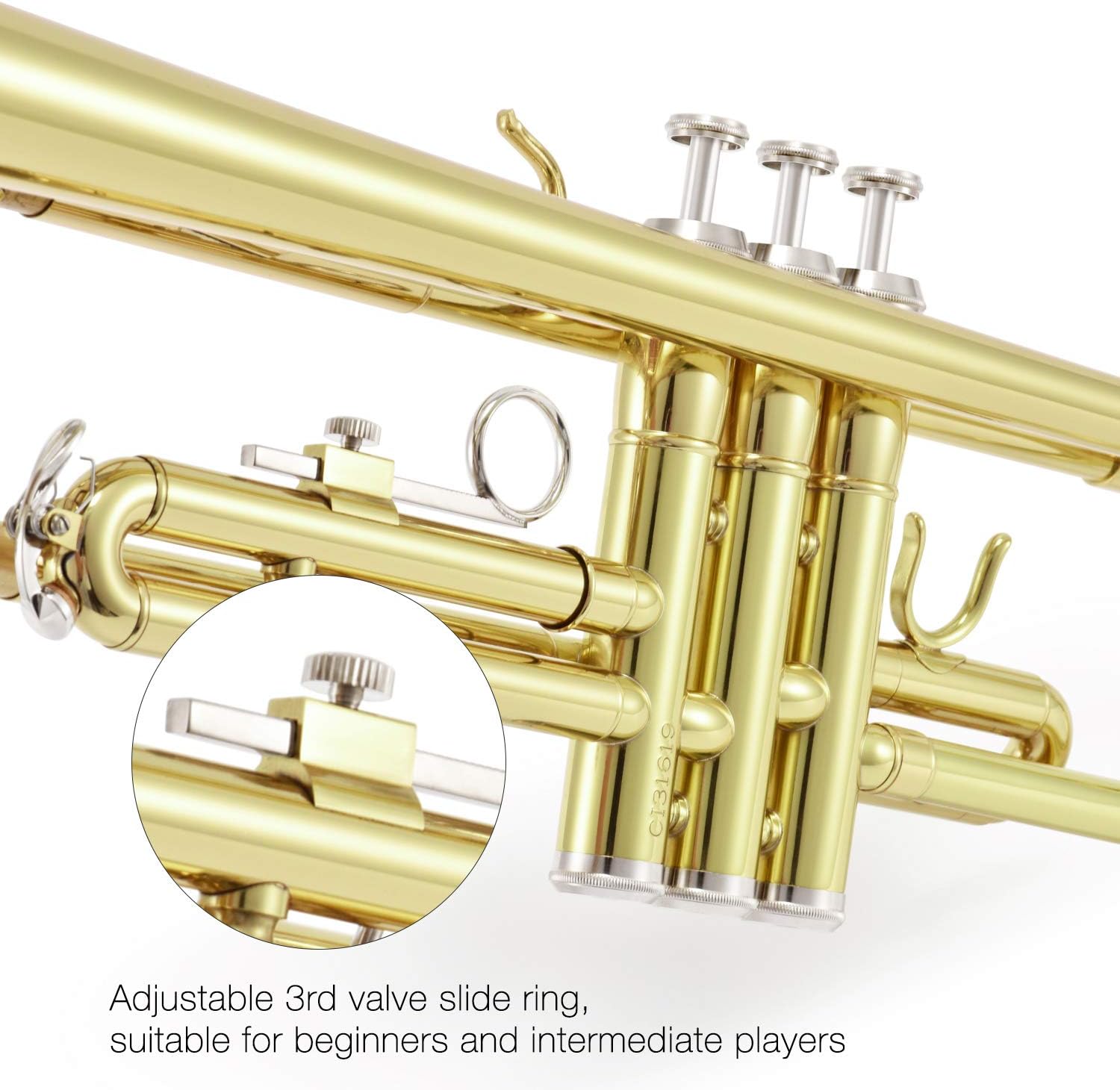 Eastar Trumpet Bb Style Trumpet Beginners with Clean Accessories (Gold Brass)