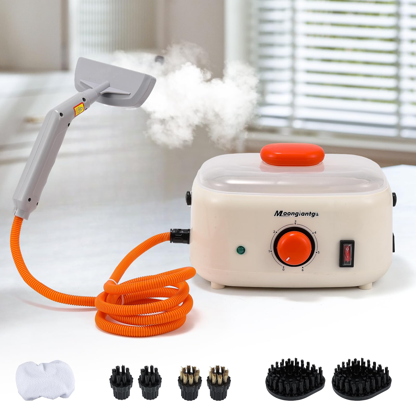 Moongiantgo Steam Cleaner Handheld Steamer for Cleaning Portable Pressurized Cleaning Machine for Car Detailing Grout Tile Upholstery Home