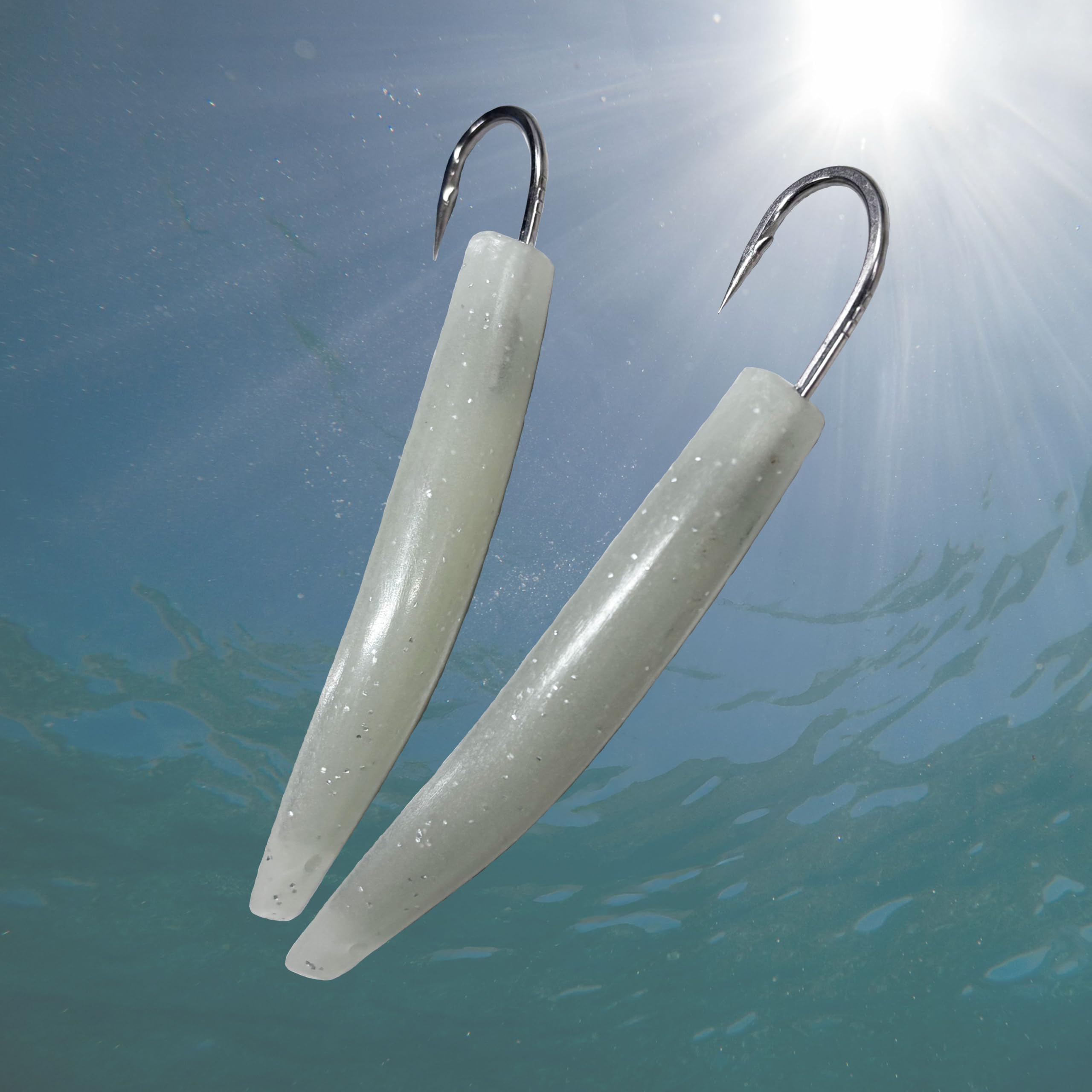 Amazon | トローリング 弓角 9cm 白 2本セット 弓角ルアー 鱗