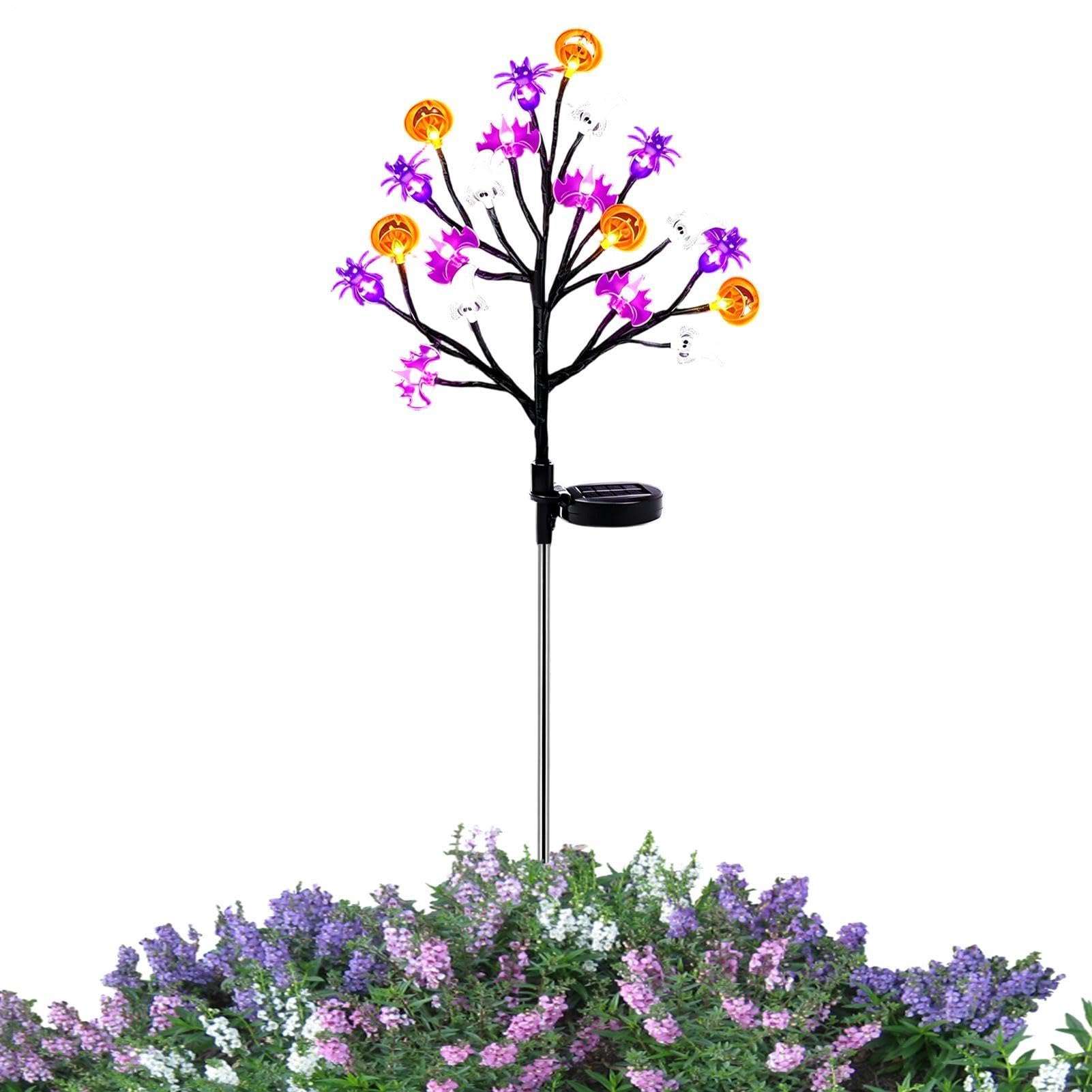 Luces solares de Halloween espeluznantes para iluminar el suelo del jardín