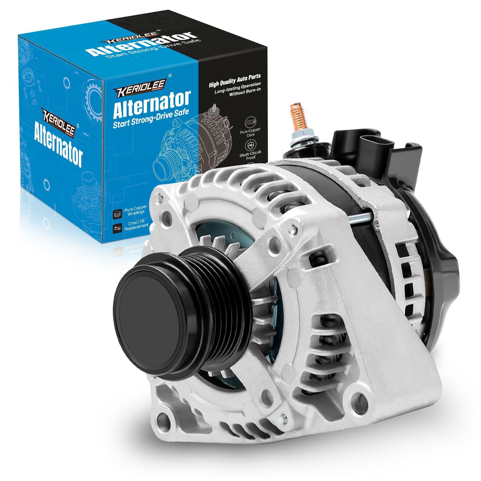 New Alternator Compatible with 2014-2019 Chevy Silverado 1500 2500 3500 Suburban, 2014-2019 GMC Sierra 1500 2500 3500, Chevrolet Tahoe 2015-2019, 2015-2019 Yukon 4.3 5.3 6.0 6.2 6.6L 22747896 22747894-image-15