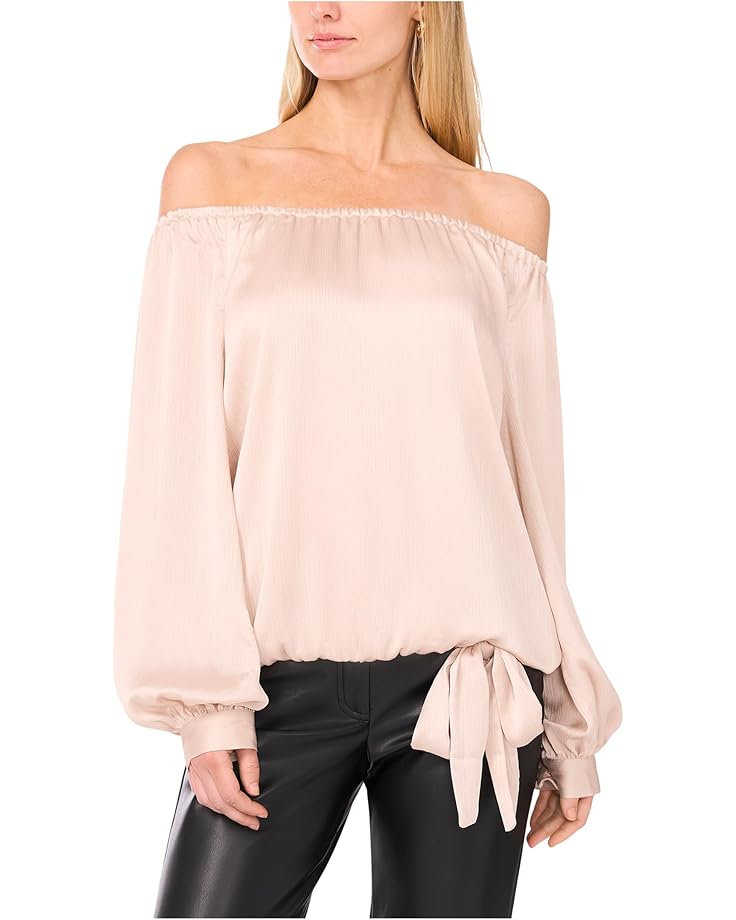Vince Camuto Off Shoulder Long Sleeve Blouse W Tie - Main View