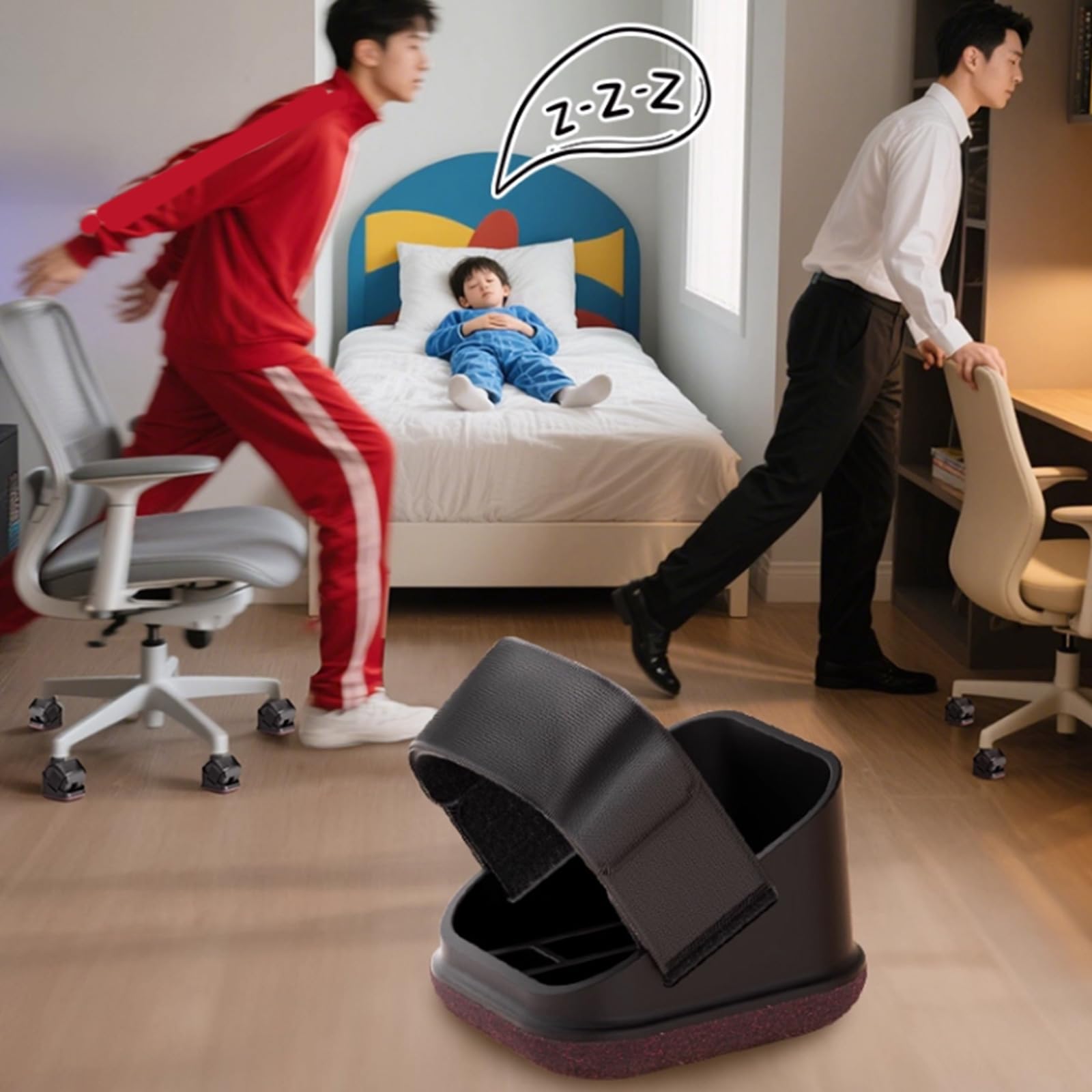 Pack of 5 Stable Caster Pads Plastic Pad Offer Noise Reduction & Slip Prevention Compatible for Multiple Chair Styles Office Casters
