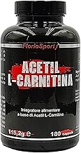 Acetil L-Carnitina FlorioSport®, 180 capsule da 500 mg. (90 dosi da 1000mg) Integratore di Acetyl Carnitina
