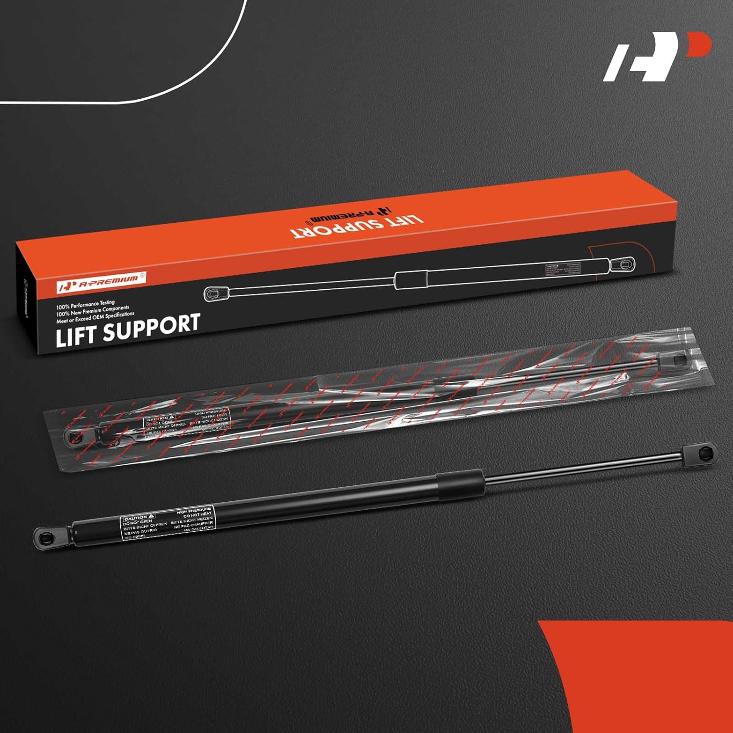 A-Premium Front Hood Lift Supports Shock Struts Compatible with Cadillac DeVille 1994-1996 Sedan 2-PC Set