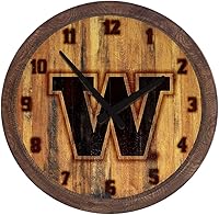 Vista 34 de The Fan-Brand NCAA Oklahoma Sooners: Faux Barrel Top Wall Clock Sports Team Bar Sign Décor - Home Man Cave, Party Decoration - Made On Demand