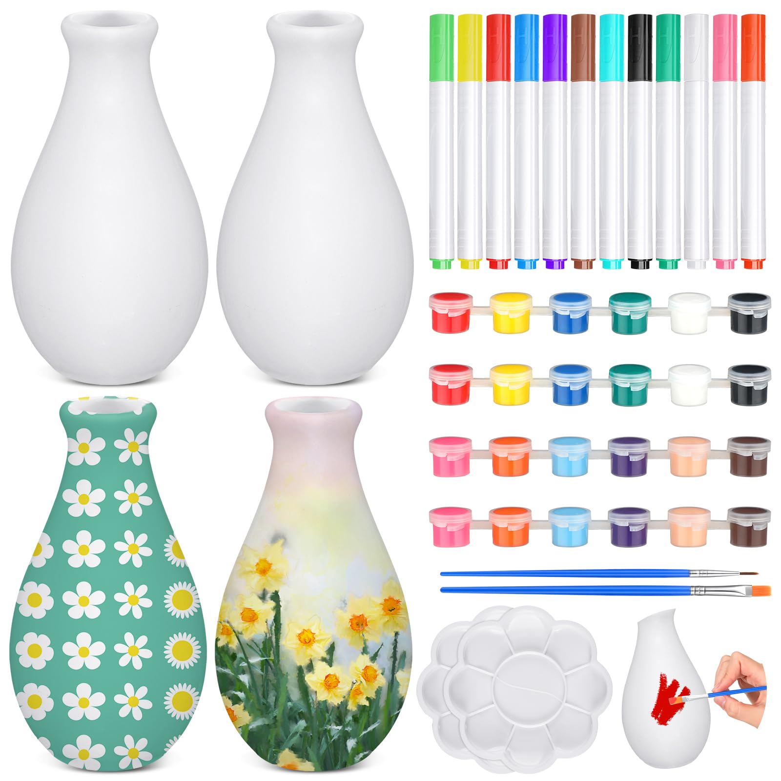 装飾花瓶 アートフラワー 花瓶付き WH | TWO-ONE STYLEネット
