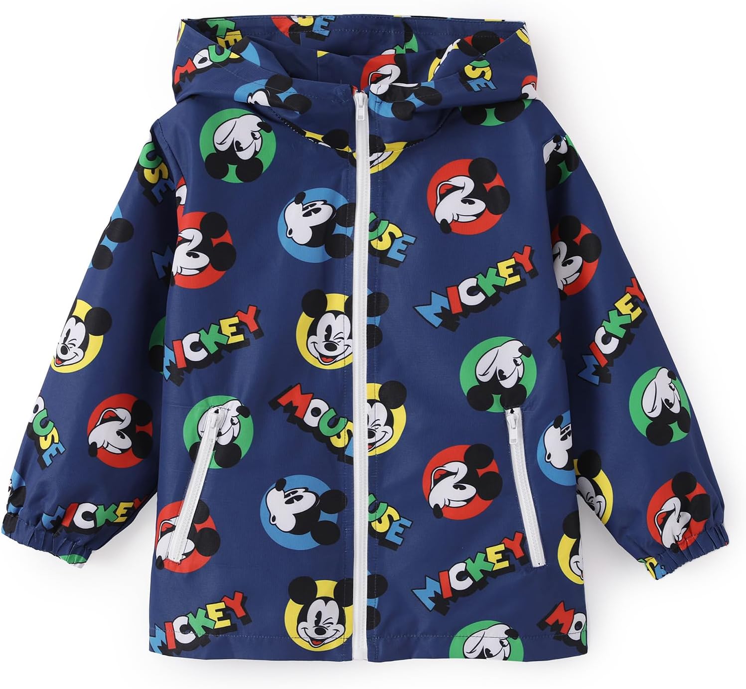 Disney Marvel Spiderman Stitch Mickey Cars Toy Story Waterproof Jacket Boy/Girl Zip Watertight Coat Kid Windbreaker Top 2-9Y