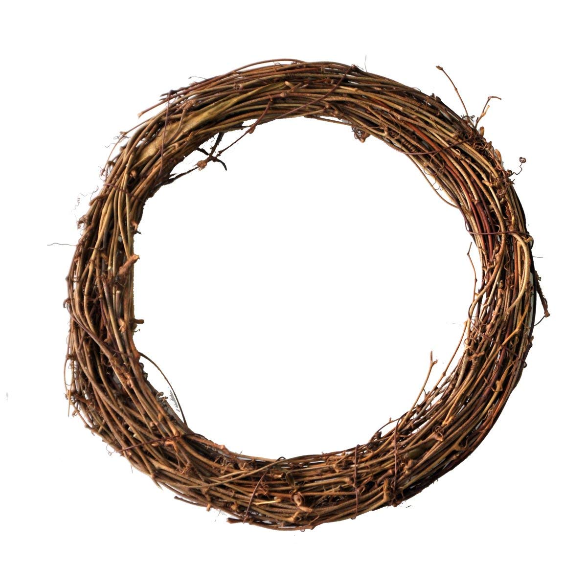 Simoutal Grapevine Wreath DIY Crafts Natural Dried Round Grapevines Wreath Bulk for Decoration, Crafts 12 Inch