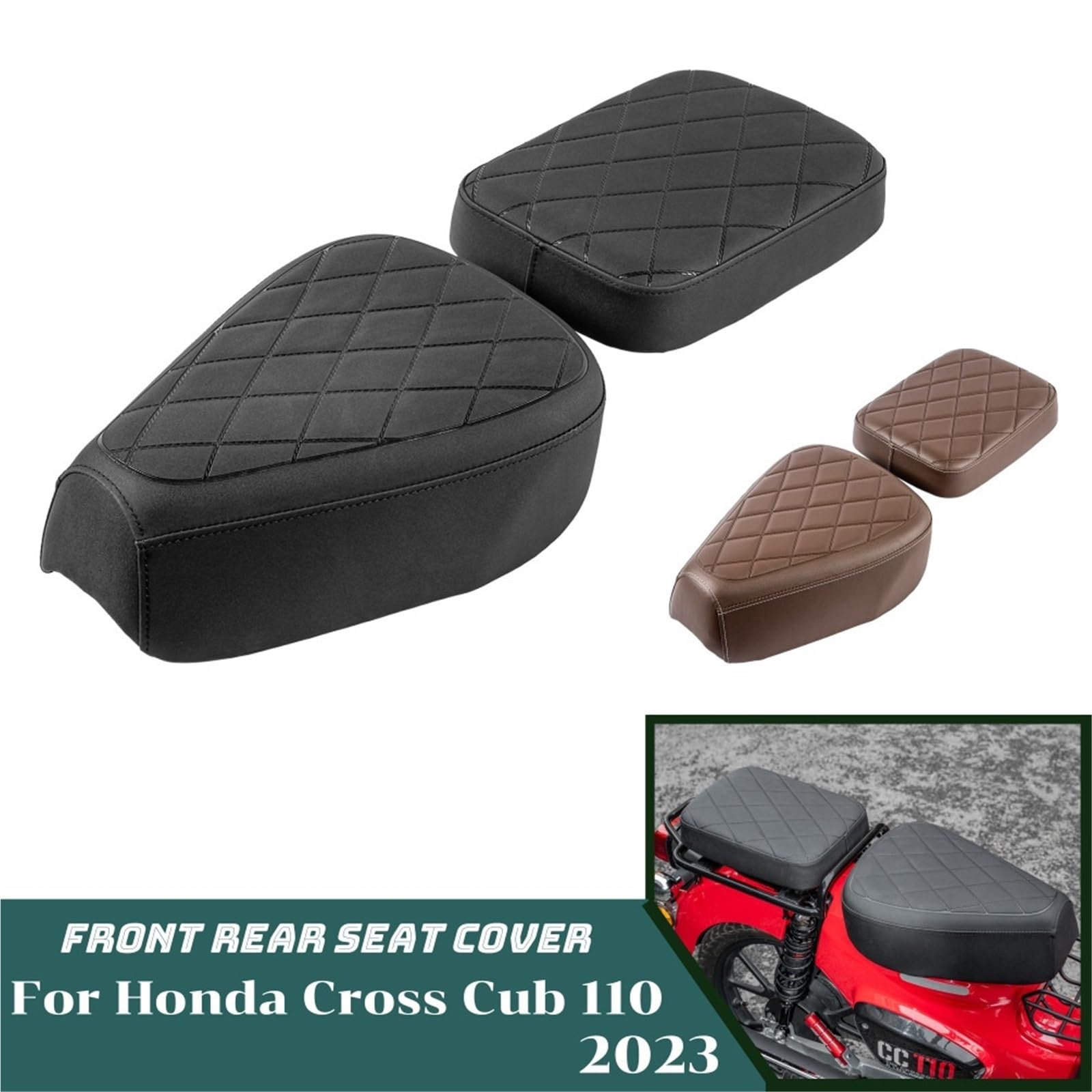 Poduszka Kufer Motocyklowy Przedni fotel kierowcy pasujący do motocykla Honda Cross Cub 110 2023, poduszka pasażera tylnego, akcesoria