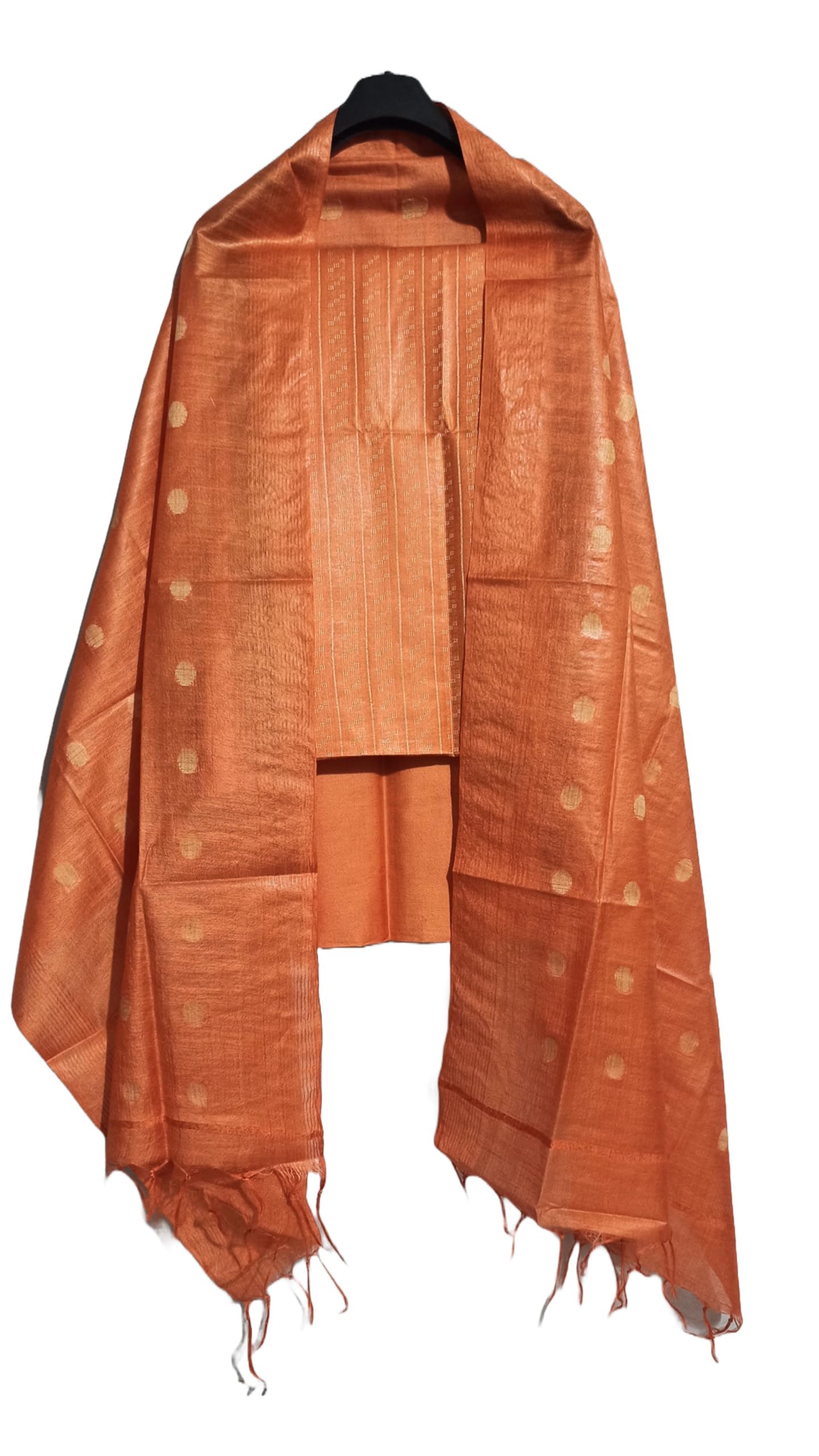 HAIDER ALI Handloom Semi Tussar Silk Unstitched Suit Set for Women with Dupatta | Salwar Suit Dress Material for Women & Girls | Top - 2.5 Mtrs, Bottom - 2.50 Mtrs & Dupatta - 2.3 Mtrs(02)