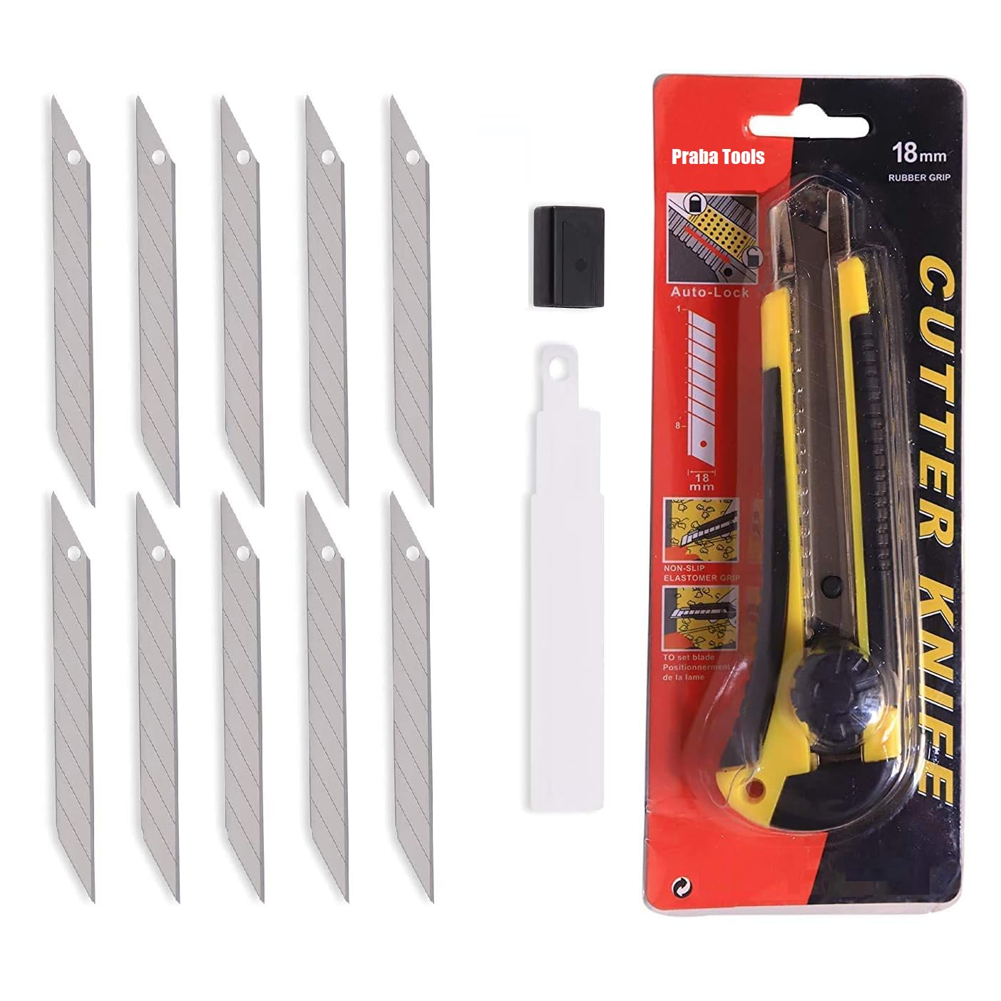 See full amazon price history chart for Praba Tools: 18 mm Heavy Duty Box & Paper Cutter | Steel Auto-Lock - Snap Off Blade - Rubber Grip - Blade Storage Tray | Tools for Professionals (Blade, 11 Piece) Praba Tools: 18 mm Heavy Duty Box & Paper Cutter | Steel Auto-Lock - Snap Off Blade - Rubber Grip - Blade Storage Tray | Tools for Professionals (Blade, 11 Piece) (B0DH61ZLPM) Amazon Price History, Amazon Price Tracker